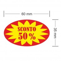 Etichetta adesiva in bobina Sconto 50% misure a rotolo online