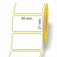 Etichette adesive in bobine 40 x 21 mm. 3d carta vellum
