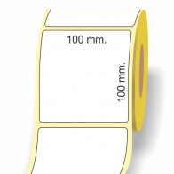 Etichette adesive in bobina 100 x 100 mm. 3d carta vellum