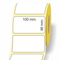 Etichette adesive in bobina 100 x 48 mm. 3d carta vellum