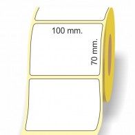 Etichette adesive in bobina 100 x 70 mm. 3d carta vellum